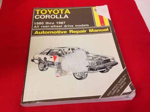 Haynes toyota corolla 1980-1987 all rear drive models #961 manual