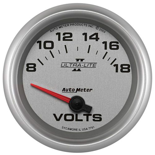 Auto meter 7791 ultra-lite ii; electric voltmeter gauge