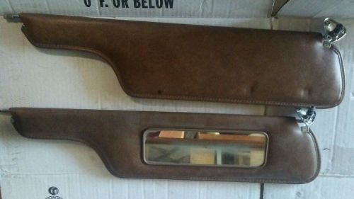 1971 1972 lincoln continental mark sun visor brown driver and passanger nice