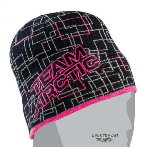 Arctic cat women’s acrylic team arctic squares beanie winter hat – pink 5259-862