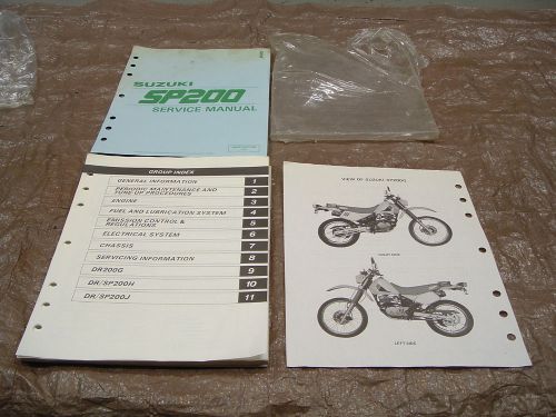 Suzuki sp 200 oem shop manual (99500-41072-03e)