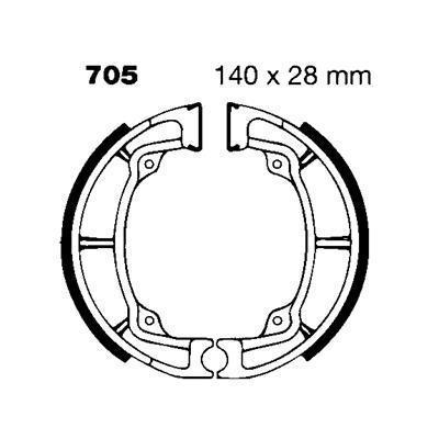 Ebc brakes motorcycle brake shoes bonded on non-asbestos organic set 705