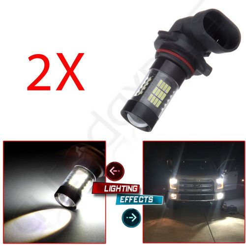 2x bright white 60w 9006 9012 cree 48-4014 smd led 6000k fog light bulblamp