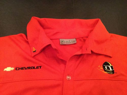 Vintage general motors chevrolet chevy racing shirt button front adult medium