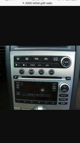 2005 infiniti g35 radio