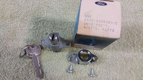 Nos ford c6oz-6206081-c glove box lock assembly 67-70 mustang falcon fairlane