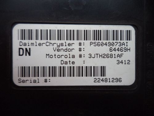 &#039;01 - &#039;03 dodge dakota durango central timing module p56049073ai