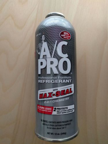 Ac pro r-134a 12 oz  with max-seal professional formula refrigerant refill new!