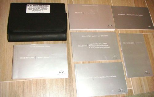 2014 infiniti qx80 full owners manual w/ navigation factory case oem