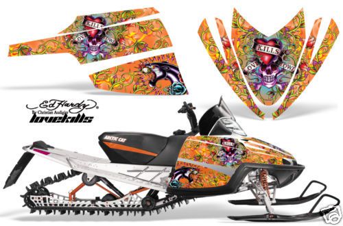 Amr racing sled sticker arctic cat m series crossfire m7 m8 m graphic ed hardy