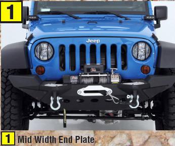 Jeep wrangler smittybilt jk m.o.d front bumper mid width ends