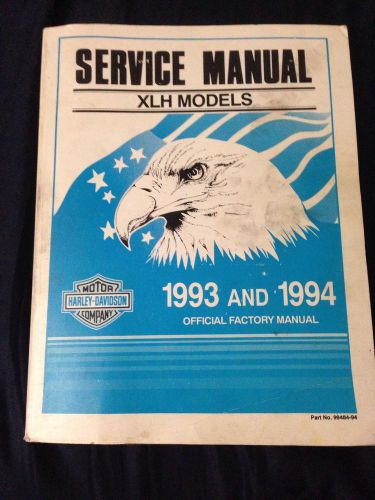 Service manual xlh models 1993 and 1994 official harley davidson factory manual