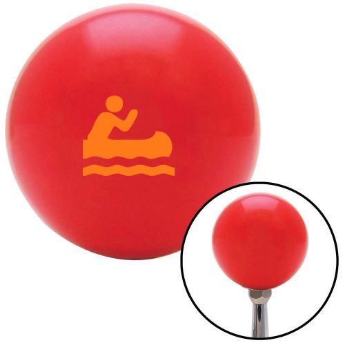 Orange guy paddling canoe red shift knob with m16 x 1.5 insertshift boot