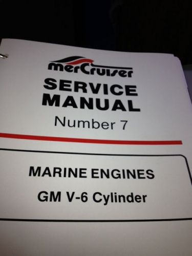 Genuine mercruiser service manual number 7 90-12410  marine engines gm v6, clean