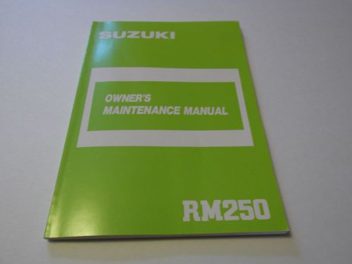 1986 suzuki rm250 owners manual