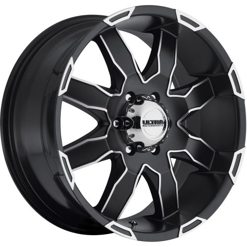 Ultra phantom 225 18x9 6x139.7 (6x5.5) +12mm black machined wheels rims