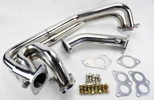 Unequal slip joint exhaust manifold header &amp; uppipe fits subaru impreza wrx/sti