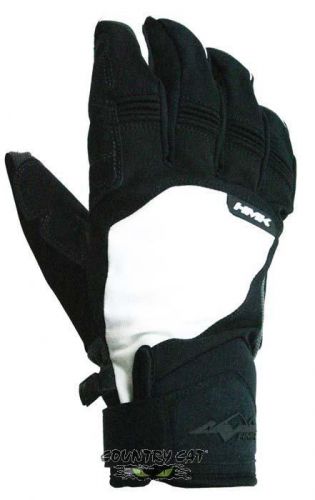 Hmk usa men&#039;s union snowmobile gloves - white / black mountain waterproof kevlar