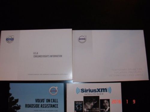 2016 volvo s60    owners  manual  set very nice