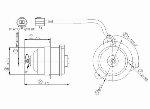 Tyc 630730 radiator fan motor