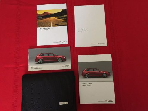 2011 audi a3 factory owners manual set and case