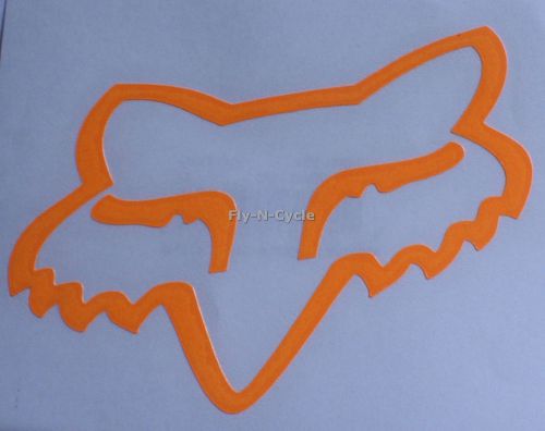 Fox racing flo orange fox head tdc 2&#034; inch stickers decals