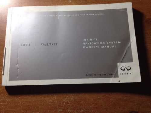 2003 infiniti fx45 / fx35 navigation owners manual free same day shipping