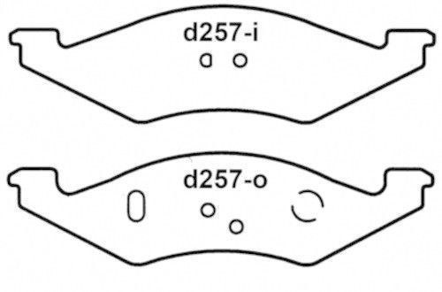 Wagner pd257 disc brake pad - thermoquiet brake pad