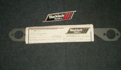 Blackjack,black jack,header gaskets,early sbc,b3018,early small block chevy,nos