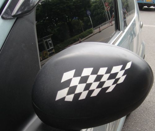 Car truck vinyl decal sticker wing mirror stickers checkered flags 2pcs #cf702