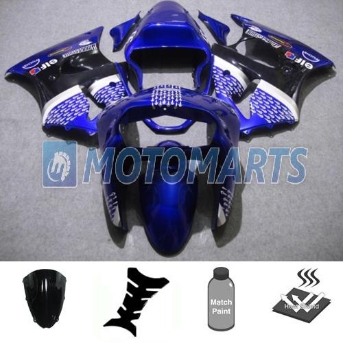 5 in 1 bundle for kawasaki ninja zx6r 00 01 02 body kit fairing & windscreen ag