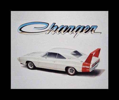 Charger daytona 500 dodge - 1969 1968 1970 69 426 hemi - dealer poster art print