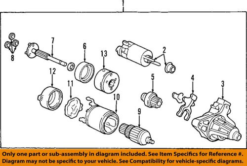 Honda oem 97-01 cr-v-starter motor 06312p3fa51rm