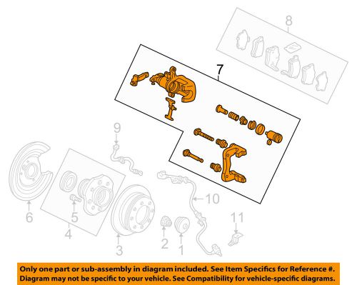 Honda oem 98-02 accord rear-caliper 06432s84505rm