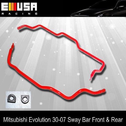 Mitsubishi evolution 03-07 front 22mm &amp; rear 23mm anti roll sway stabilizer bar