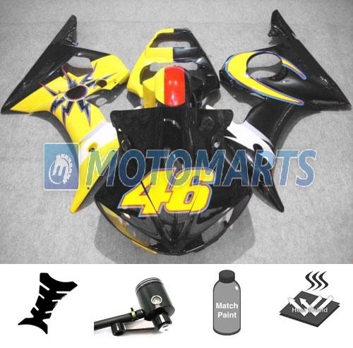 Bundle inj fairing kit with brake fluid reservoir for yamaha yzf 600 r6 04 05 ae