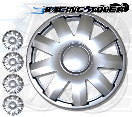 Metallic silver 4pcs set #924 15&#034; inches hubcaps hub cap wheel cover rim skin