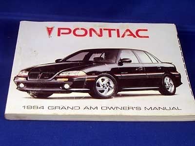 1994 pontiac grand am oem factory owners manual