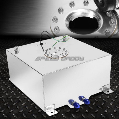 15 gallon/57l polished aluminum racing/drifting fuel cell tank+cap+level sender