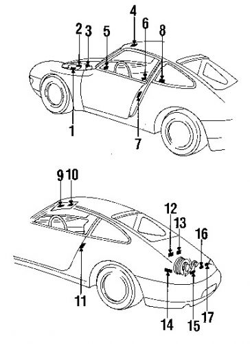 Porsche 99670112101 genuine oem caution label