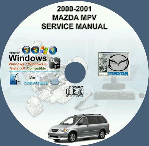 Mazda mpv 2000 - 2001 service repair manual on cd 00 01