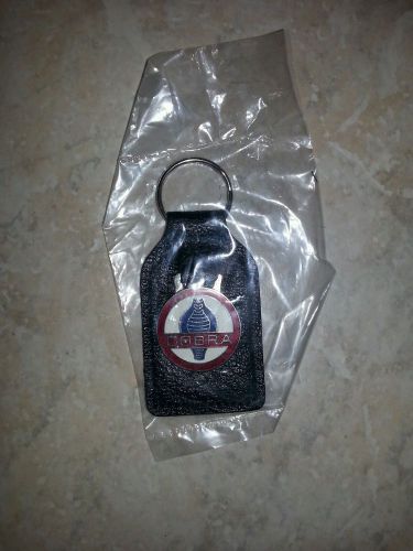 Cobra black leather key fob