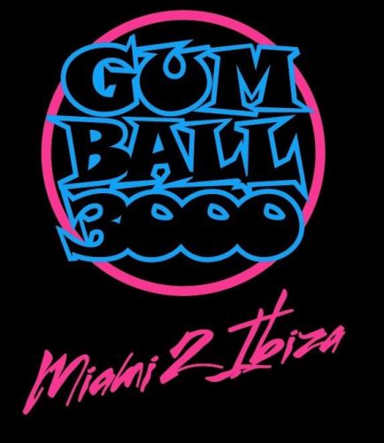 (2) 16&#034; gumball 3000 miami to ibiza vinyl decal tour car jdm play rc racing s759