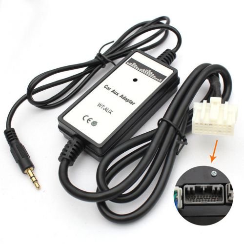 Mp3 audio gold plated aux jack interface adaptor for mazda 2 3 5 miata mx5 mpv