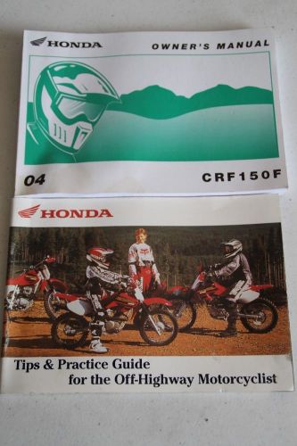 Honda 2004  crf150f crf 150 f owners owner manual guide booklet on off road bike