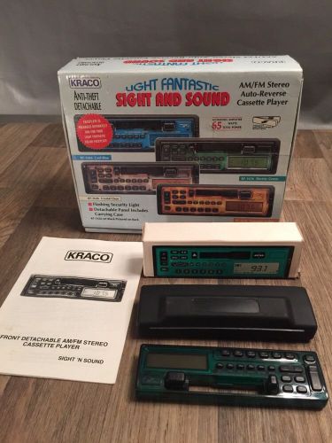 Vintage kraco light fantastic sight &amp; sound cassette player am/fm car stereo