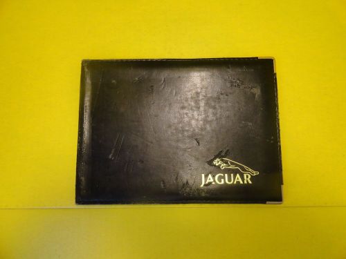 Original jaguar binder leather wallet black wallet owners manual wallet #mr14