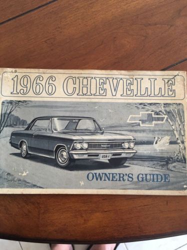 1966 chevrolet chevelle original owners manual