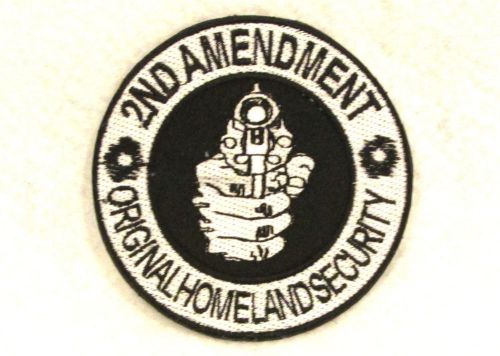 2nd amendment original homeland security small badge patch for biker vest sb792