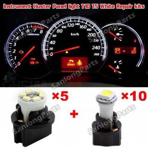 White light bulb t10 t5 kit dashboard panel cluster lamps for 91-03 toyota camry